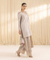 Unstitched Women's Embroidered Blended Grip Silk Beige Three Piece Suit